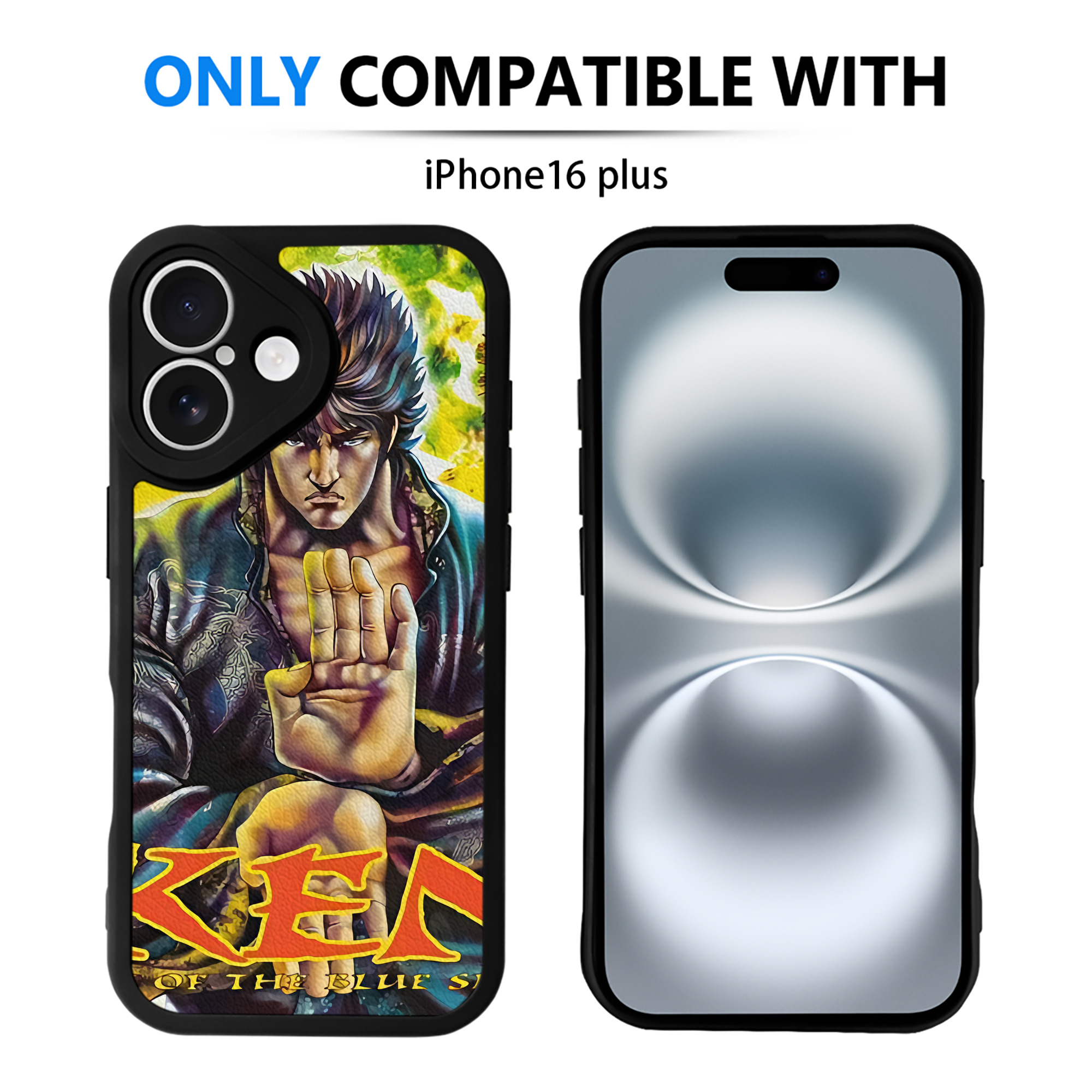 （画像用） 北斗の拳 Fist of the North Star 【iPhone 16シリーズ対応】シリコンスマホケース（レザー調） 材質：シリコン